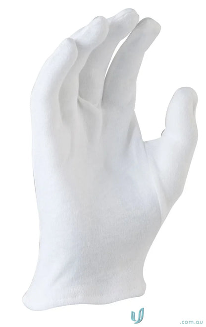 White cotton glove from 12pk Interlock PolyCotton Glove for small sizes and uniforms