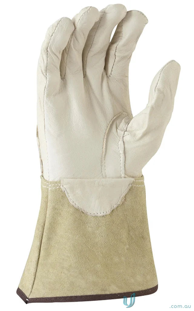 Leather work glove for TIG welding and workwear in the 12pk Maxisafe Gauntlet set