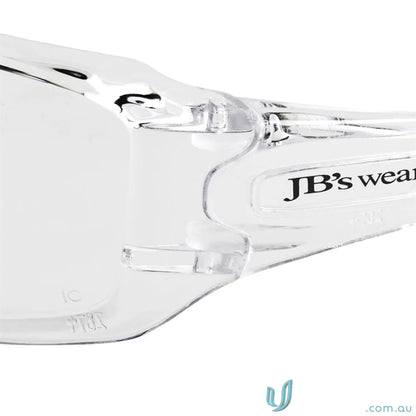 Clear safety glasses with durable lens for workwear and uniforms in the 12pk Power Spec