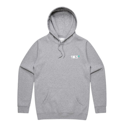 Heavyweight Grey Marle Hoodie – 350gsm Cotton‑Blend with Logo