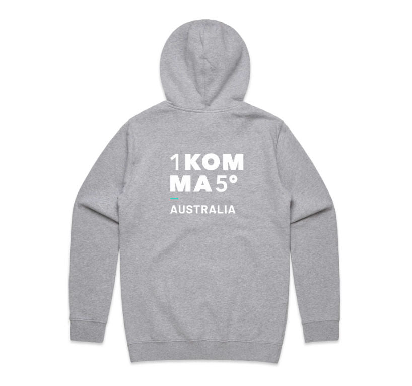 Heavyweight Grey Marle Hoodie – 350gsm Cotton‑Blend with Logo