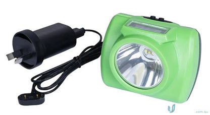 Green flashlight with charger for main light use with uniforms and workwear
