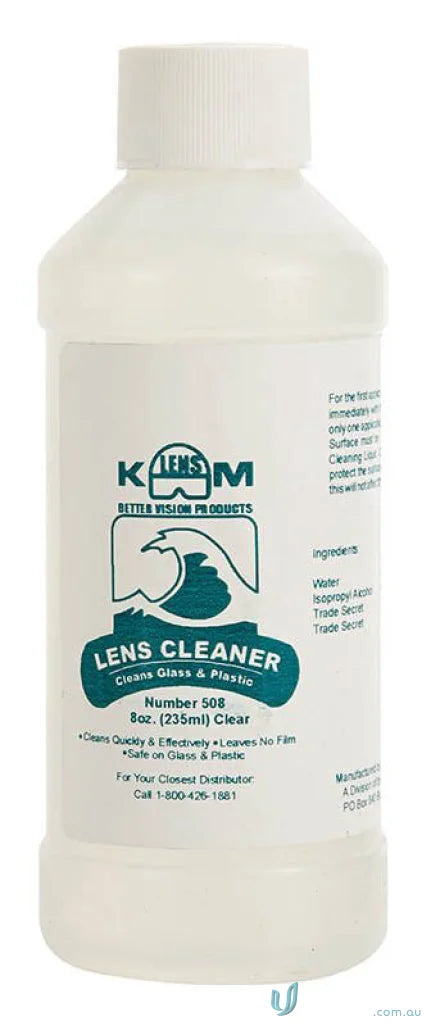 Bottle of lens cleaner solution 475ml for eyeglasses and workwear uniforms cleaning