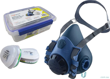 Silicone respirator chemical kit for workwear and uniforms protection in the lab