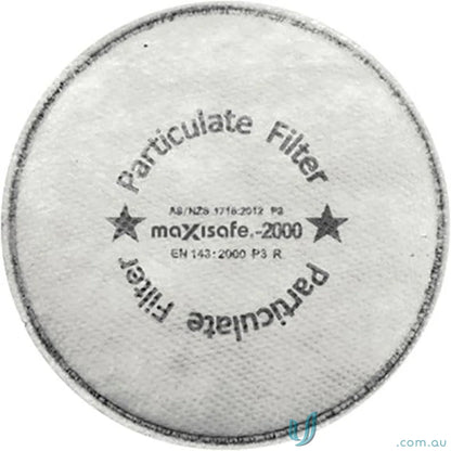 Round particulate filter for MaxiGuard Half Mask, perfect for general purpose workwear