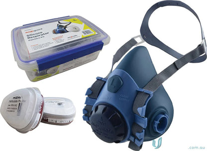 Silicone respirator kit with filters from MaxiGuard painters kit for workwear safety