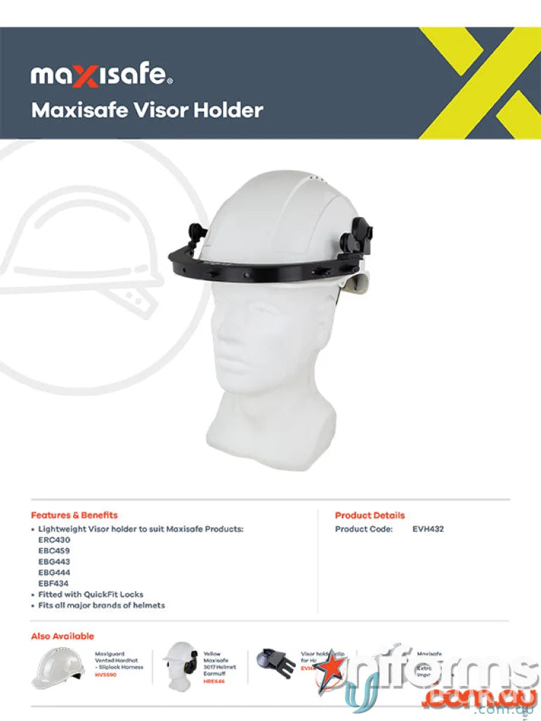 Maxisafe visor holder for uniforms and workwear, keeps your visor secure and handy