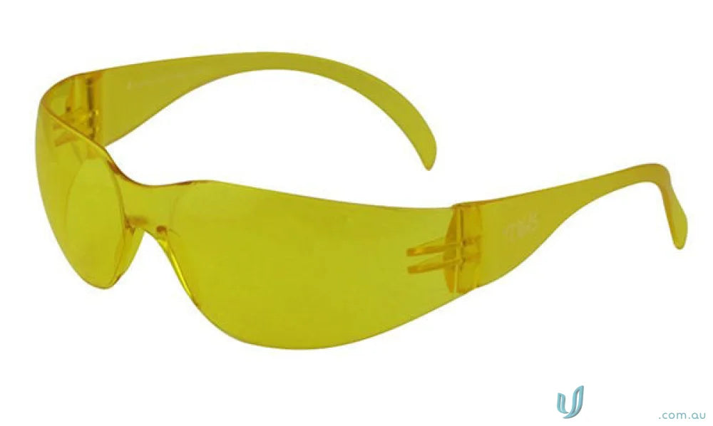 Yellow safety glasses with anti fog lens for workwear and uniforms protection