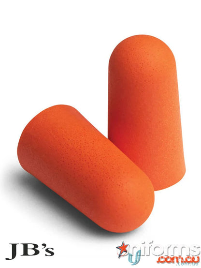 Orange foam bullet earplugs in 200 pack for workwear and uniforms comfort