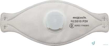 White respirator mask with valve from 20pk P2 3-Panel Flat Fold Valve Respirator for workwear