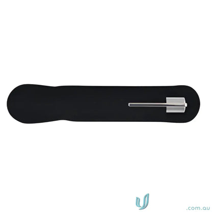 Black foam arm support with metal pin for Gemini Pen promotional product featuring black ink