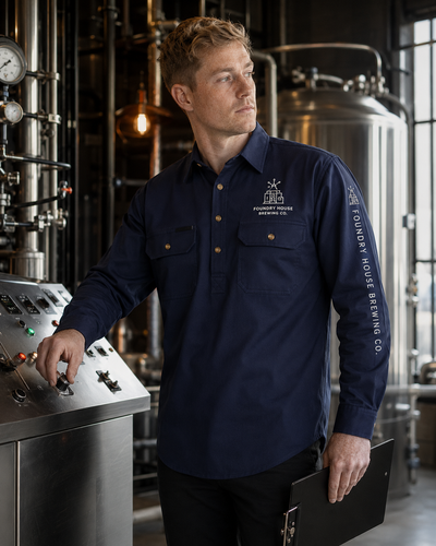 Brewmaster Half Placket Drill Shirt