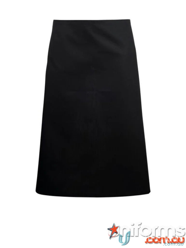 Black 3QTR length apron with herringbone tape ties for workcraft kitchen hands