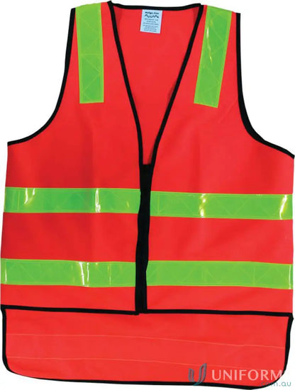 Orange Vic Roads safety vest with reflective stripes for workwear and uniforms