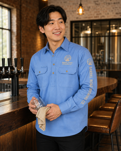 Brewmaster Half Placket Drill Shirt