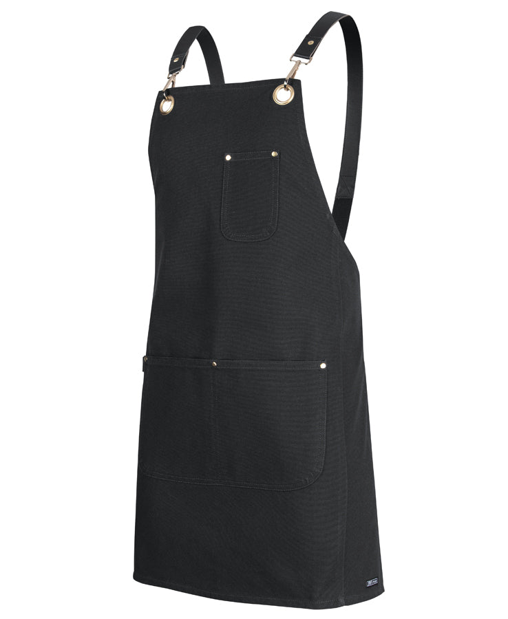 Brass Eyelet Canvas Apron with PU Strap