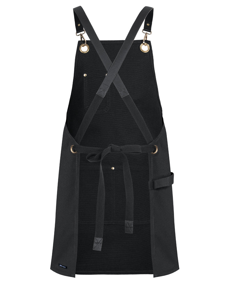Brass Eyelet Canvas Apron with PU Strap