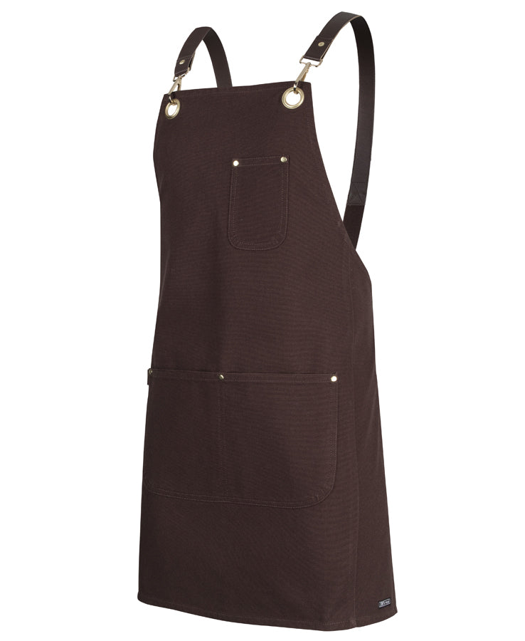 Brass Eyelet Canvas Apron with PU Strap