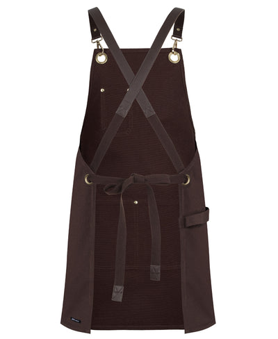 Brass Eyelet Canvas Apron with PU Strap