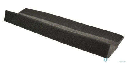 Black foam U-channel for sweat bands with velcro closure, perfect for uniforms and workwear
