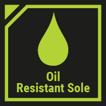 Oil-resistant sole symbol on Microfibre Lace Up Steel Toe Shoe for workwear and uniforms