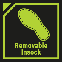 Removable microfibre insole in Steel Toe Shoe for uniforms and workwear comfort