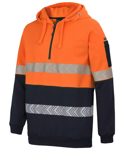 HiVis (D+N) Half Zip Segmented Tape Hoodie