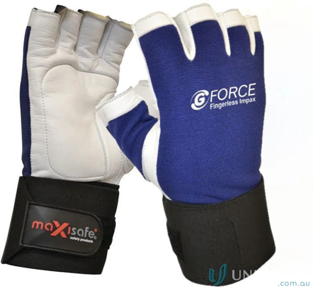 Gel padded Fingerless Weightlifting Gloves from 6pk G-Force workwear line