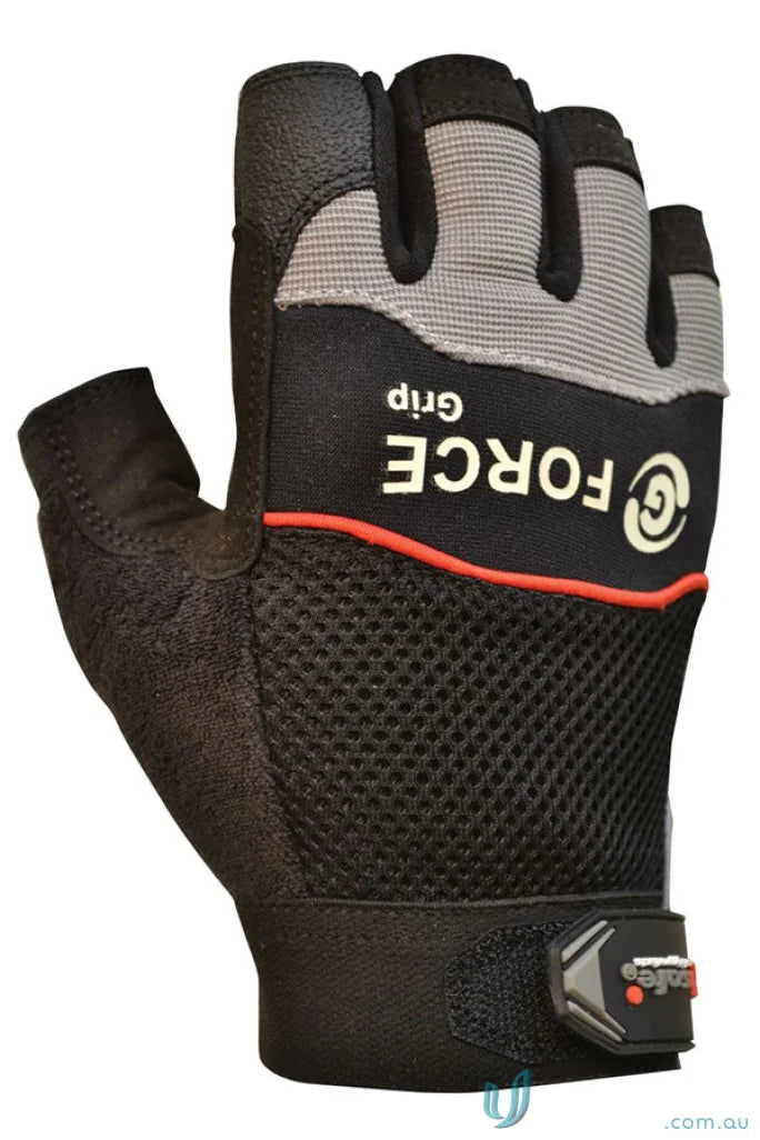 Fingerless weightlifting glove from 6pk G-Force Grip for industry and construction uniforms