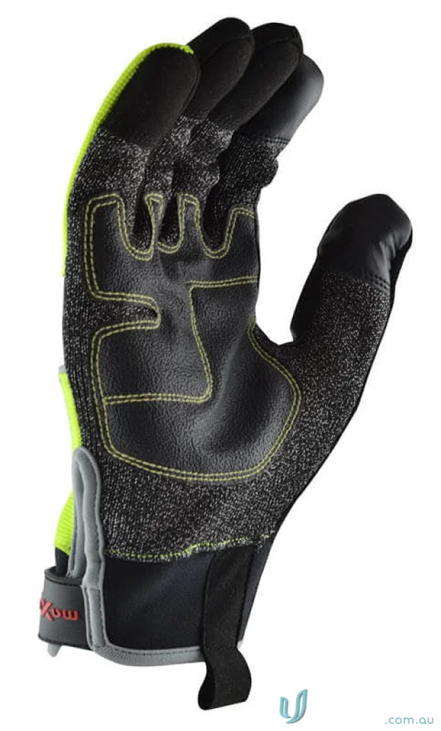 Black and yellow G-Force Hi-Vis Cut 5 Mechanics Glove for workwear and uniforms