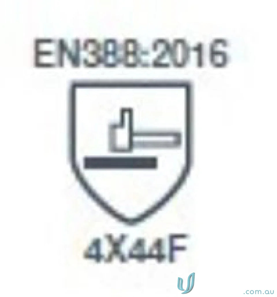 Protective glove rating symbol on G-Force Hi-Vis Workwear Gloves for mechanics