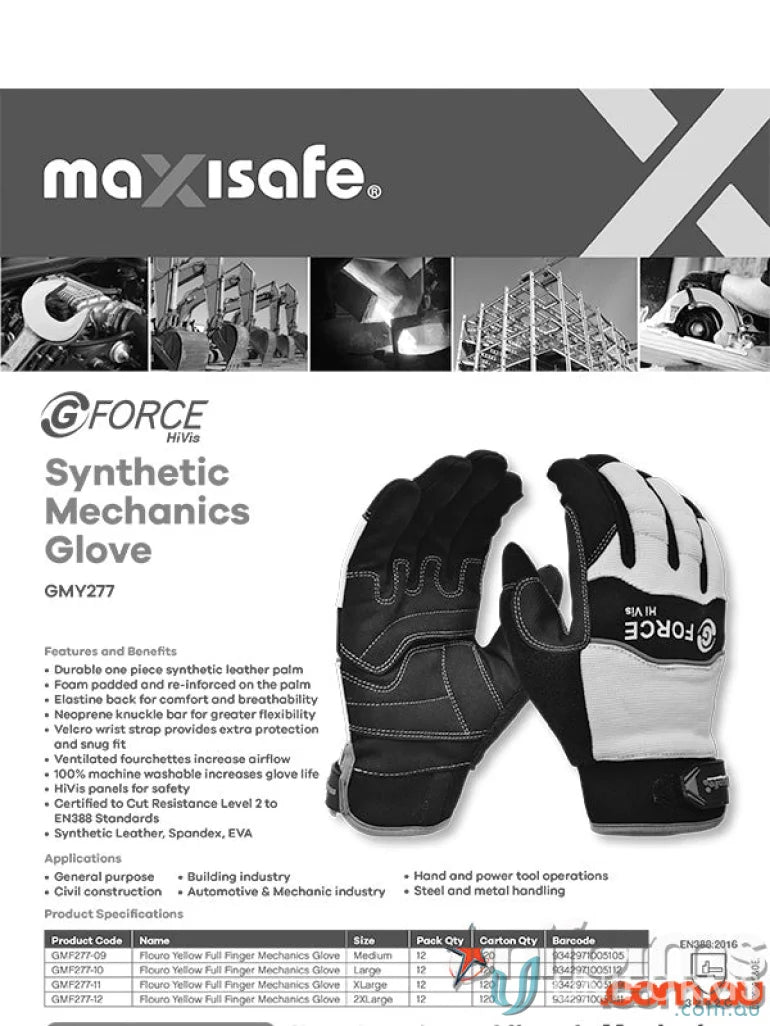 Synthetic mechanics glove in 6pk G-Force Hi-Vis work glove for crafts and leather work tutorial