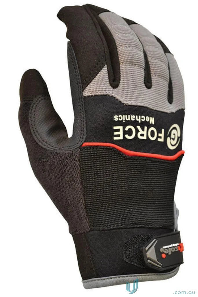 Mechanic’s work glove made of synthetic leather with touch screen tech for mobile phones