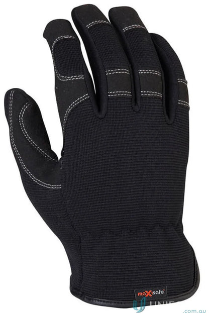 Black work glove from 6pk G-Force Synthetic Riggers Gloves for handling in industry