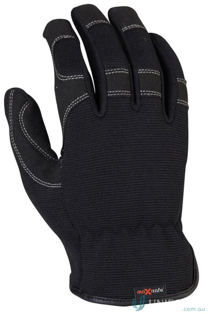 Black work glove from 6pk G-Force Synthetic Riggers Gloves for handling in industry