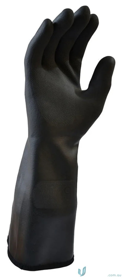 Black rubber glove from 6pk NEOTHERM heat resistant workwear for uniforms and tasks