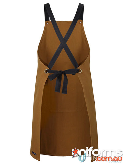 Brown apron with black straps perfect as workwear or part of your work uniforms