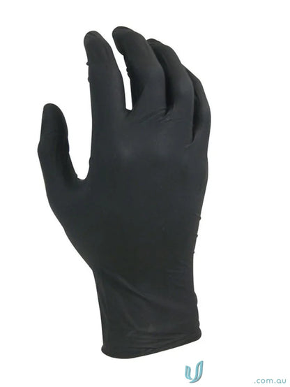 Black nitrile glove from 90pk Heavy Duty Nitrile, Unpowdered – perfect for food and uniforms