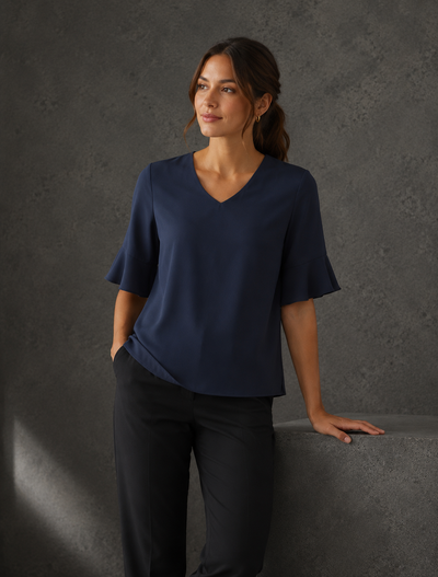 Aria Fluted Blouse