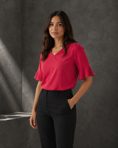 Aria Fluted Blouse
