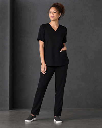 Avery Ladies Slim Leg Scrub Pant CSP943LL black scrub set