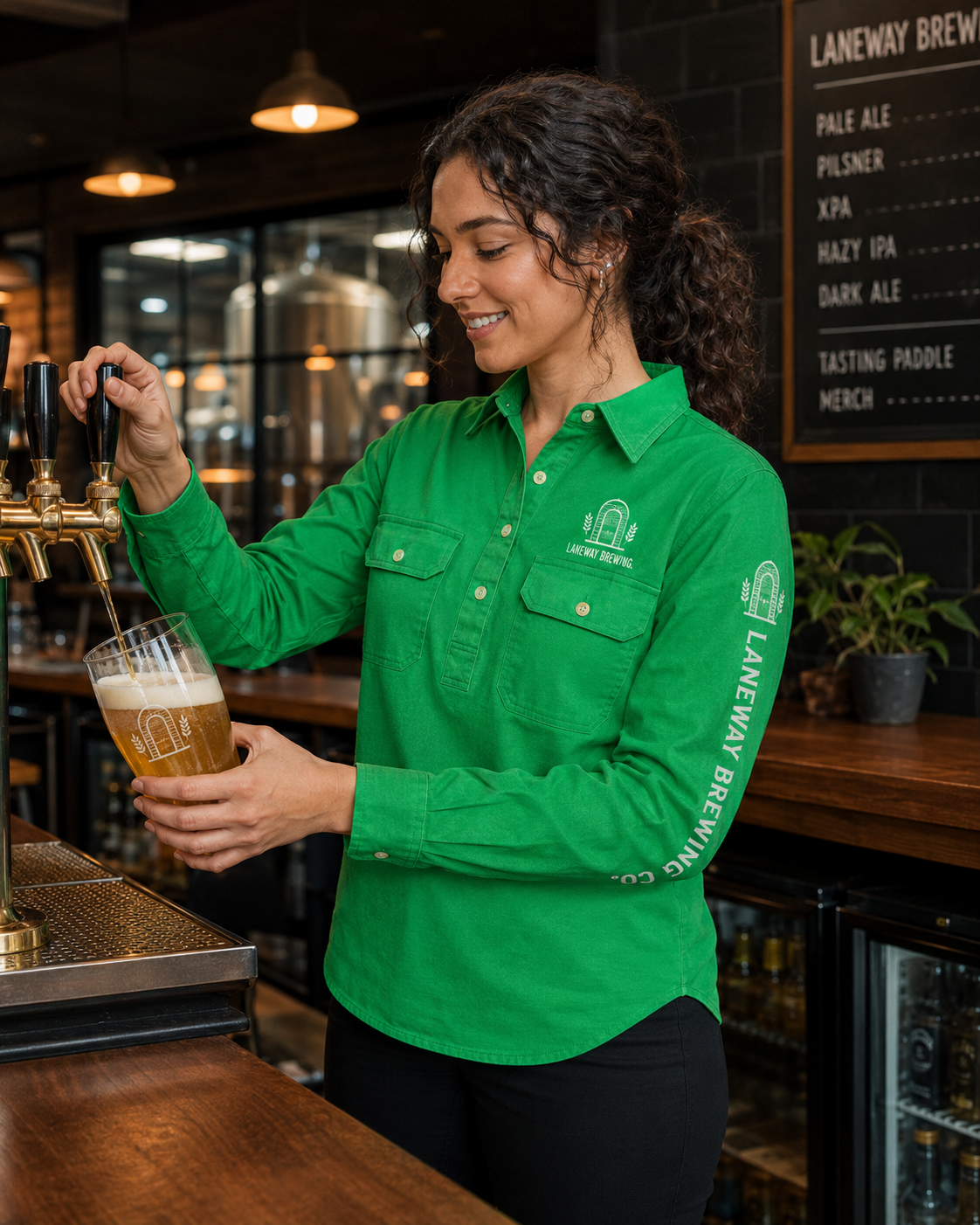 Brewmaster Half Placket Drill Shirt