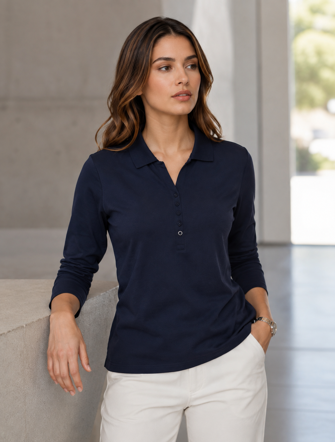 Ladies Krue LS Polo