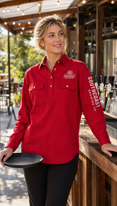 Brewmaster Half Placket Drill Shirt