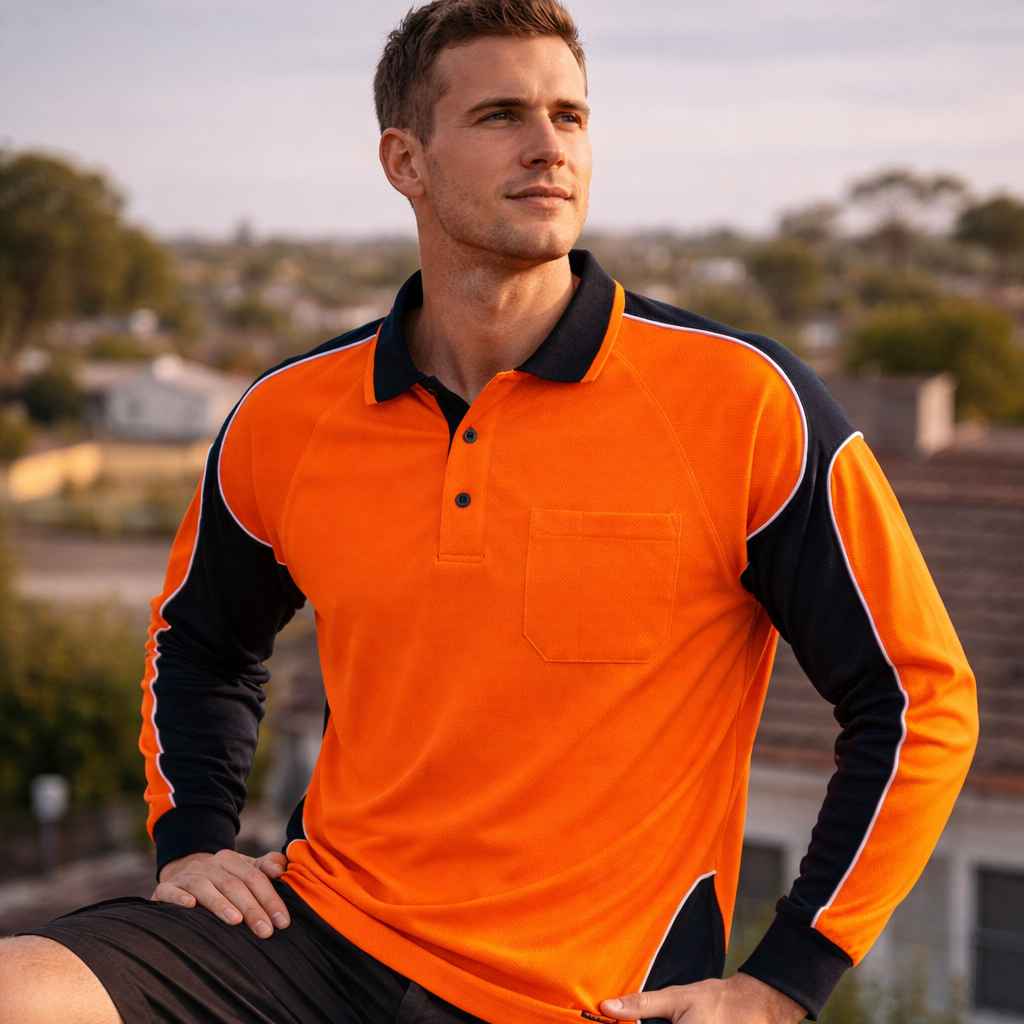 HiVis Arm Panel LS Polo