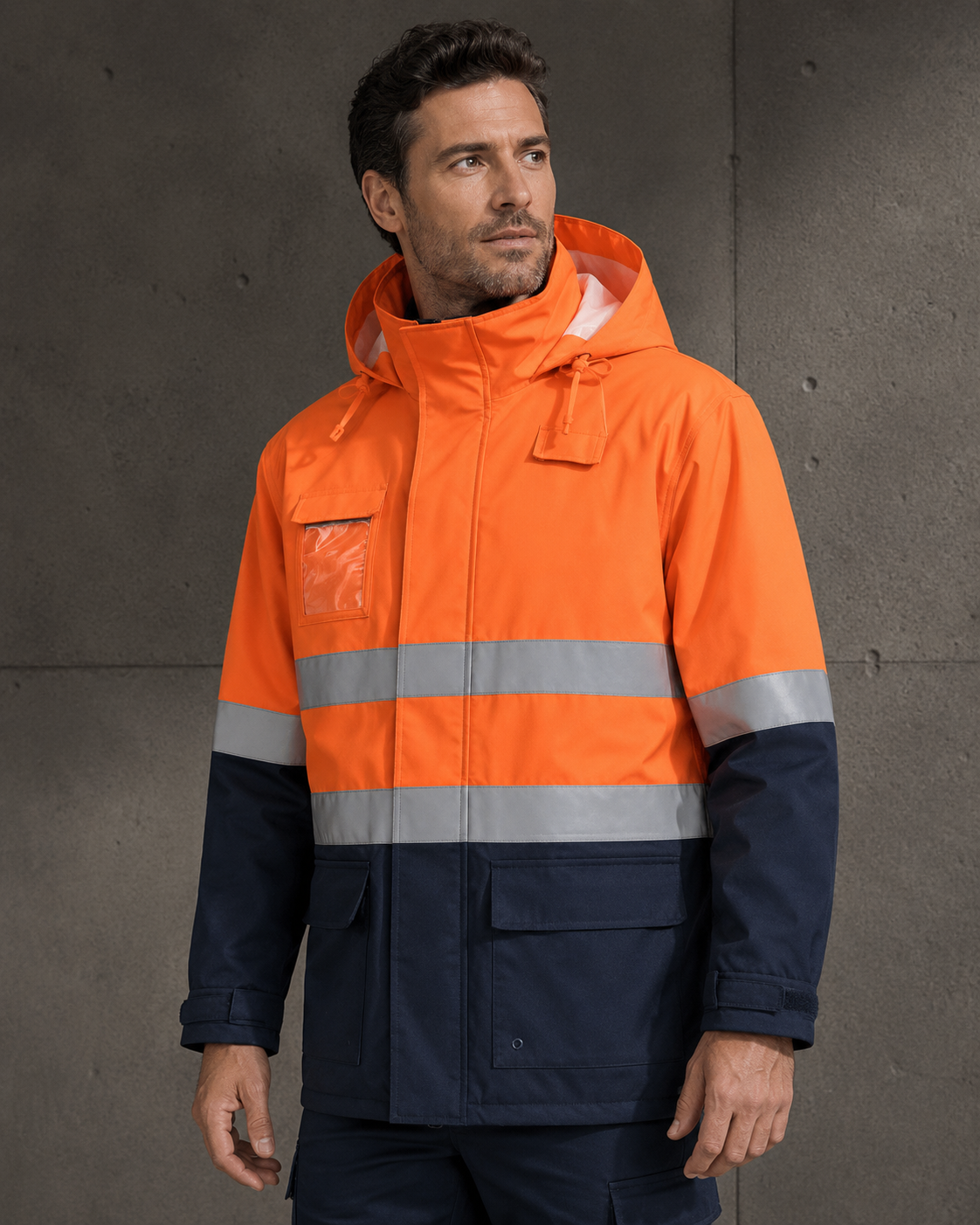 HiVis (D+N) Long Line Jacket