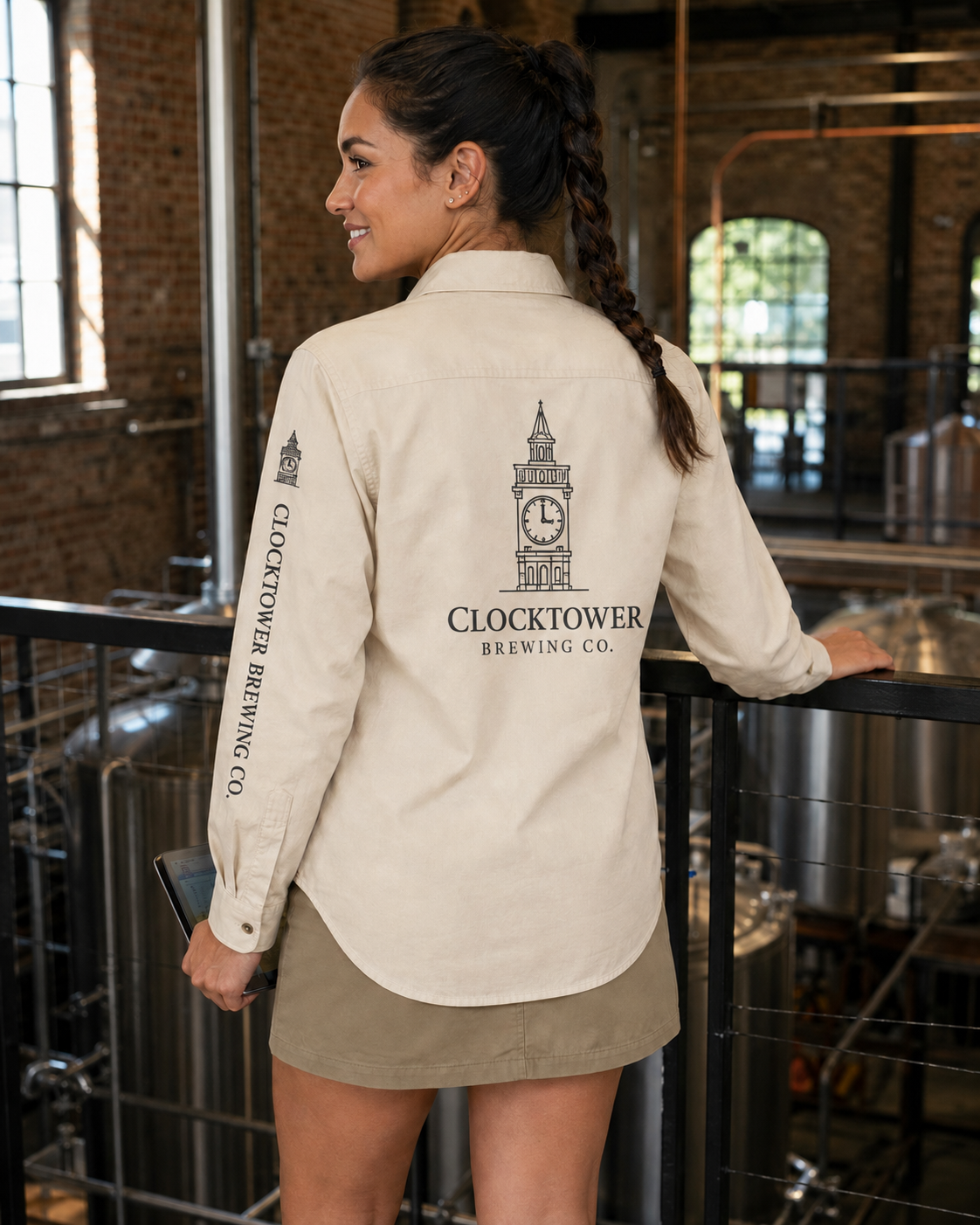 Brewmaster Half Placket Drill Shirt