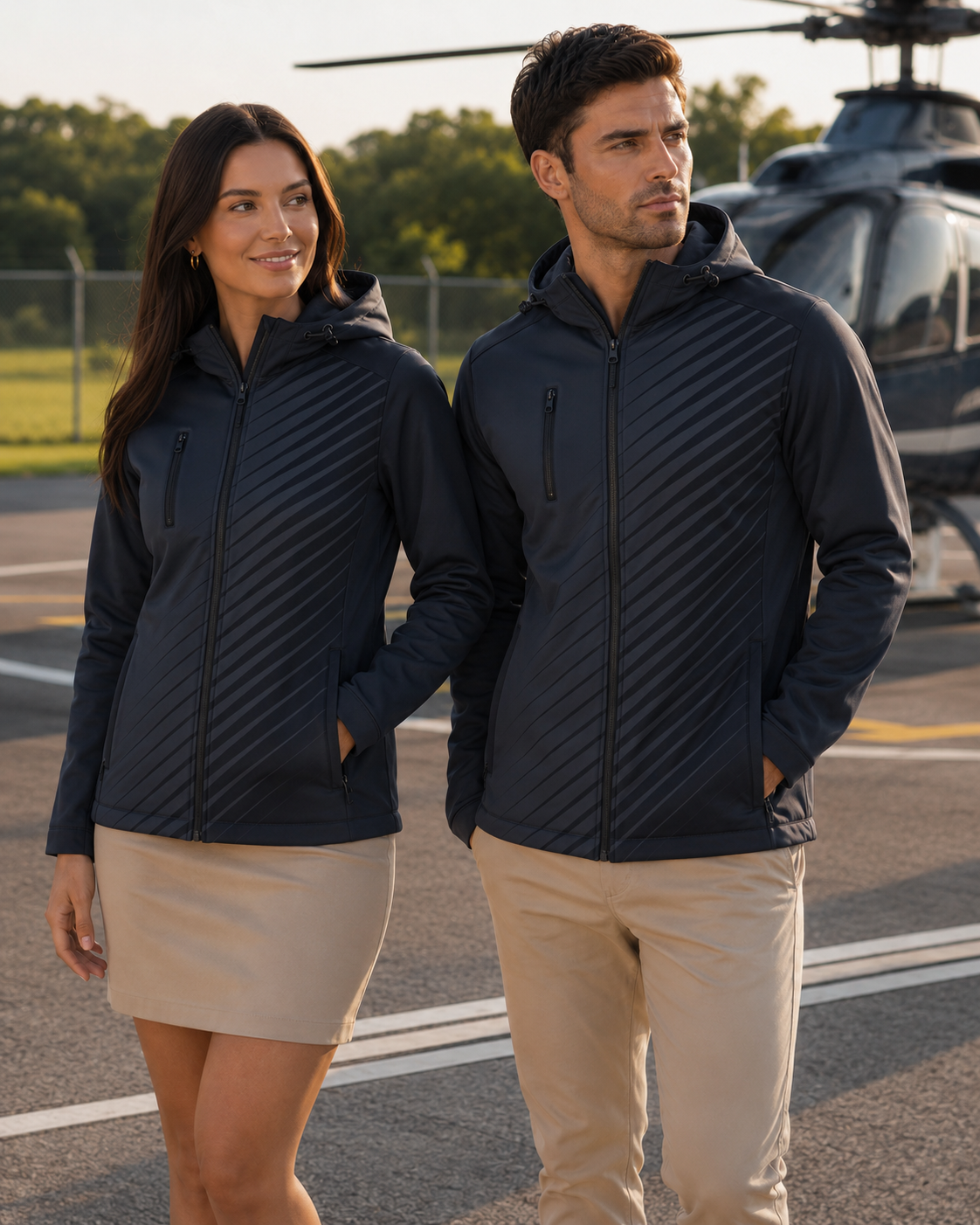 JK-C116 Custom Ladies Hooded Softshell Jacket