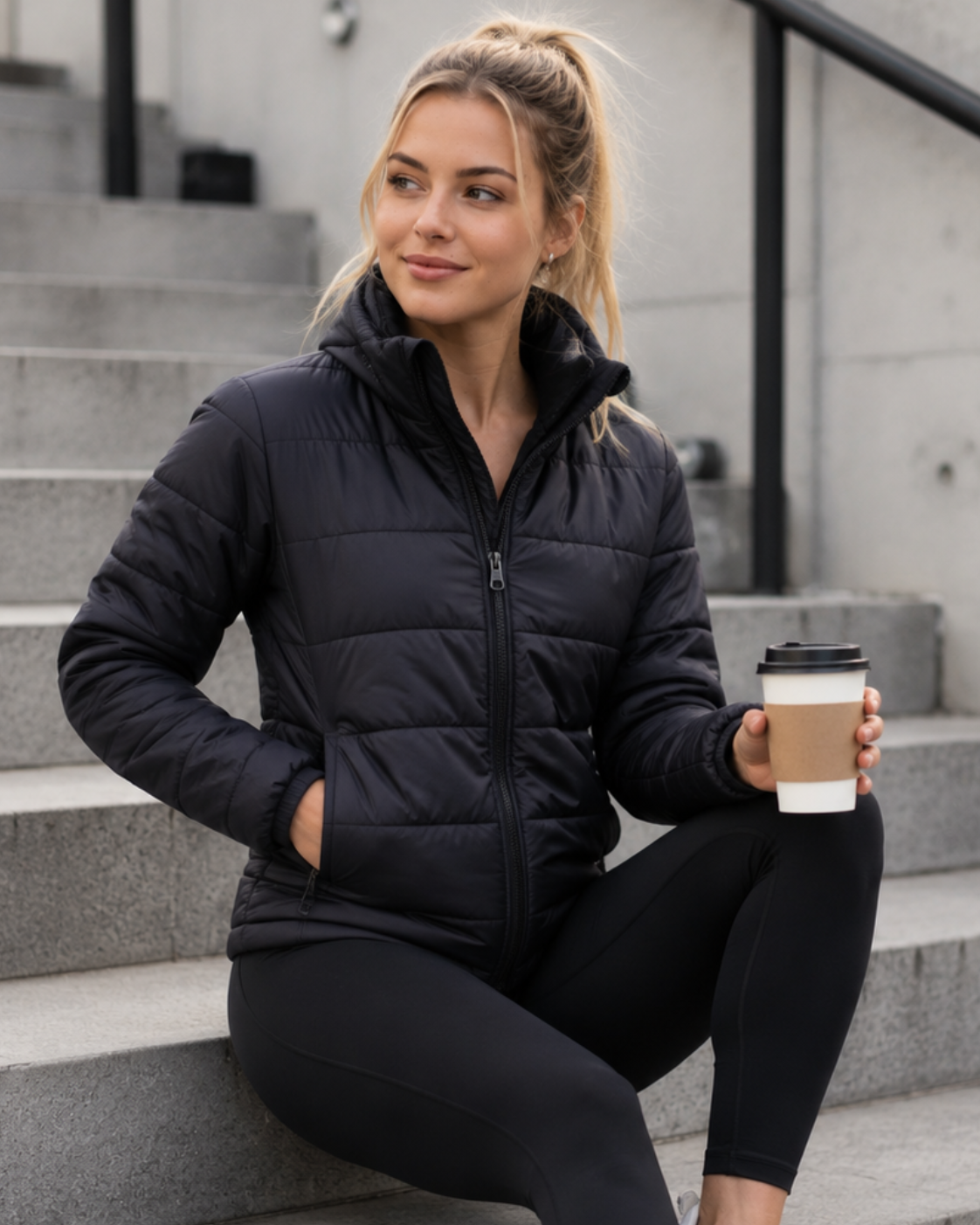 Ladies 3D Cut Sustainable Insulated Puffer Jacket