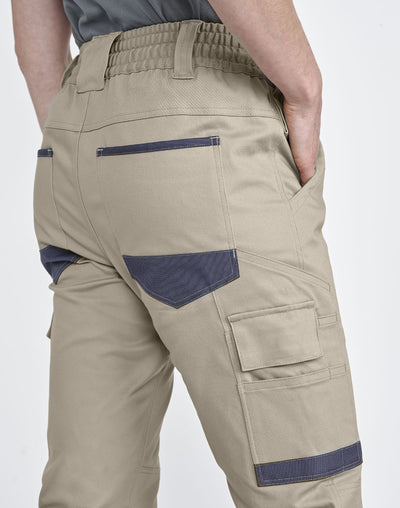 Womens Cotton Stretch Cuffed Work Pants